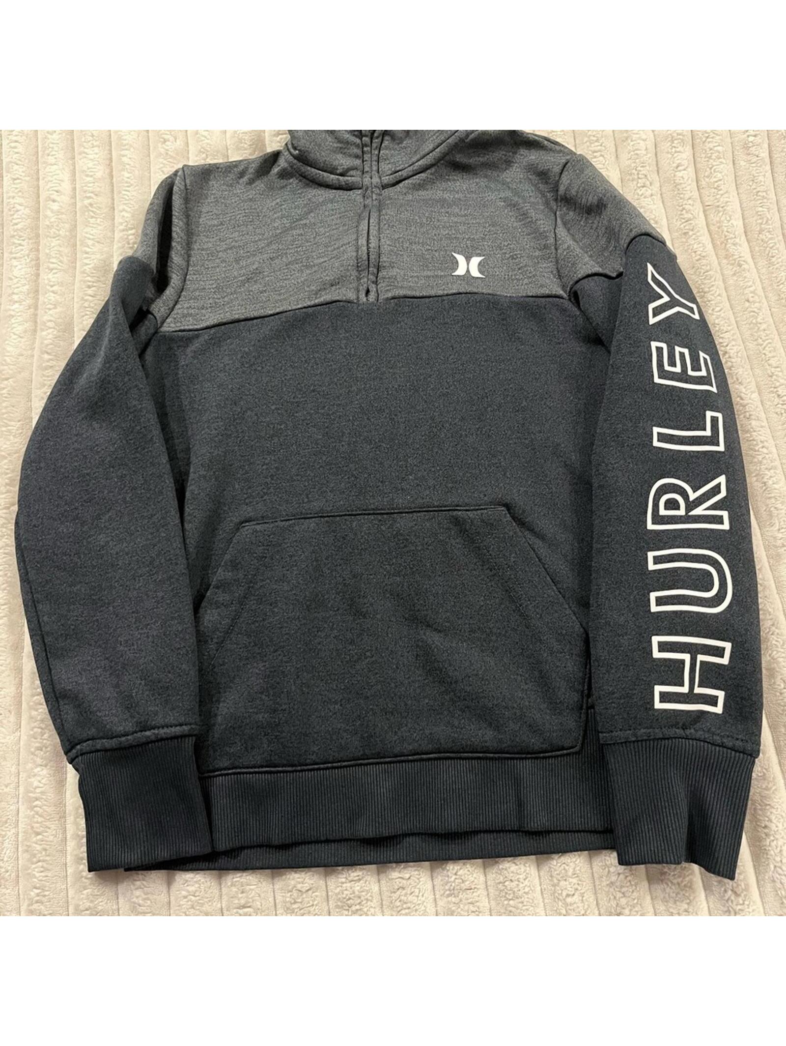 Hurley Charcoal And Black Half-Zip Sweater Men’s Size Small